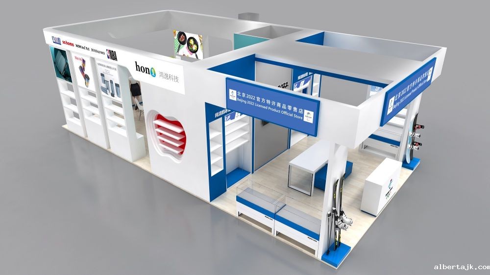 鸿逸科技厨具展展台设计