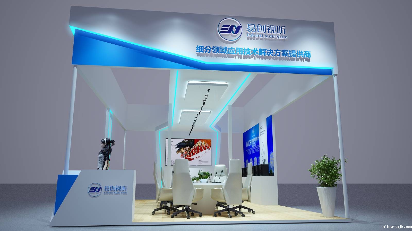 ​展台特装搭建一定要将企业形象突出(图1)