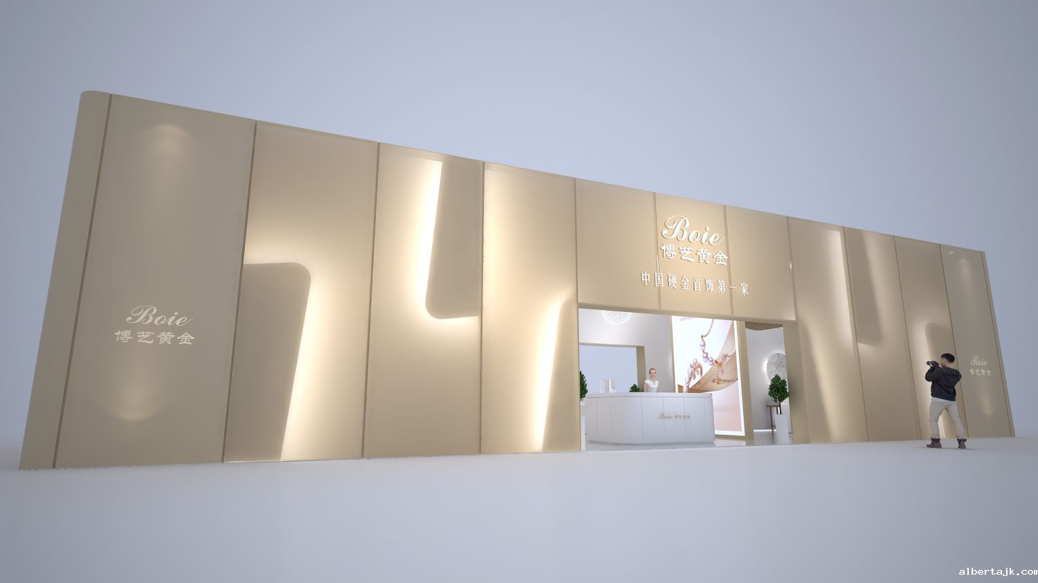 深圳珠宝展博艺黄金展位设计搭建