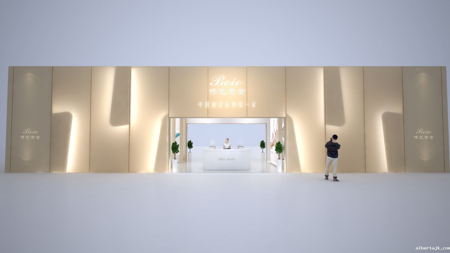 深圳珠宝展博艺黄金展位设计搭建