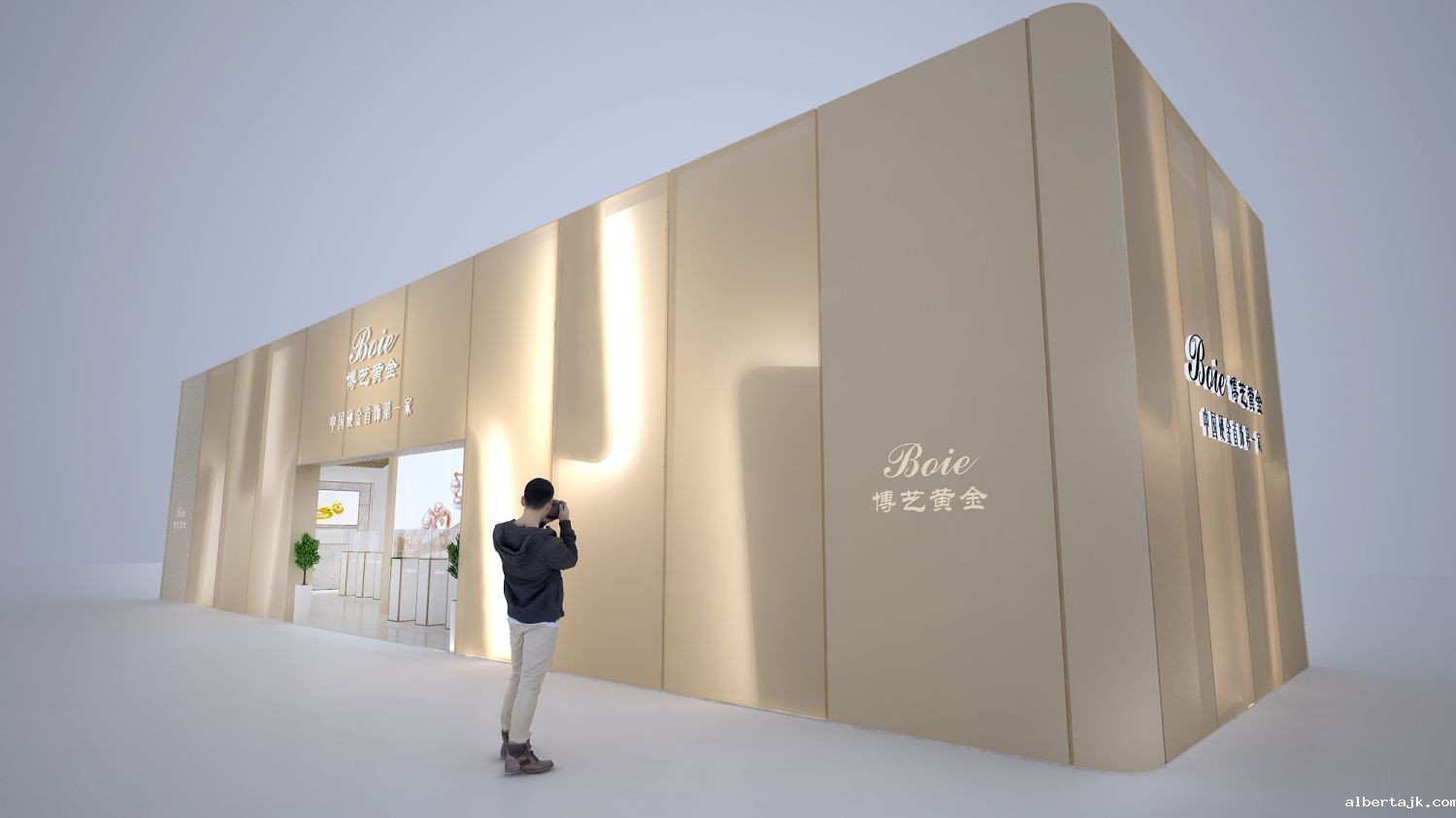 深圳珠宝展博艺黄金展位设计搭建