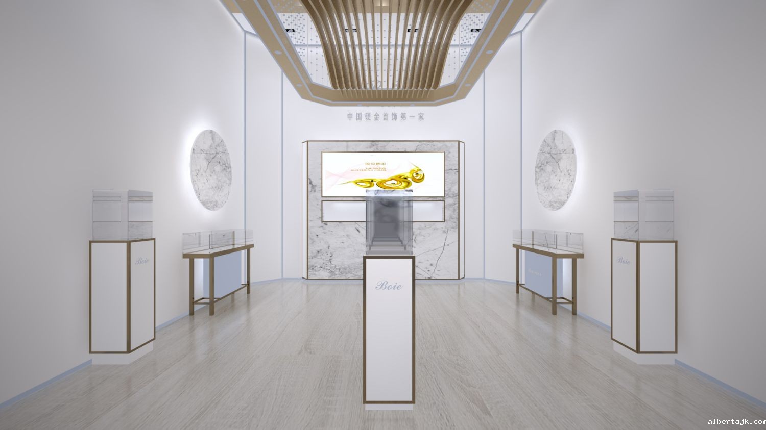 深圳珠宝展博艺黄金展位设计搭建